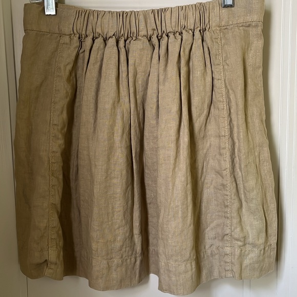 J Crew Linen Drawstring Mini Skirt Size 4 Pockets - Picture 6 of 11